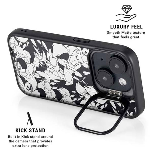 Looney Tunes Sylvester Super Sized Pattern iPhone 15 Kickstand Case
